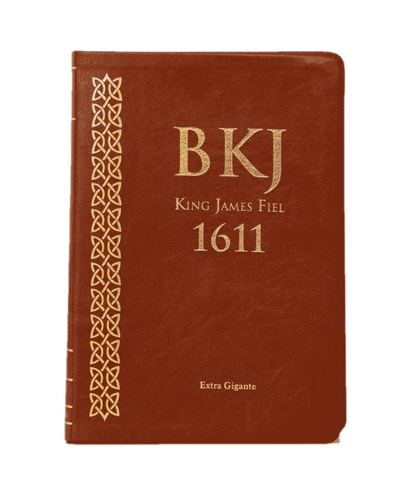 Bíblia King James Fiel 1611 - BKJ - Letra Extra Gigante - Capa Marrom