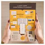 Bíblia Slim Filament - NVT - Letra Grande - Capa Couro Sintético Preto