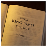 Bíblia King James Fiel 1611 - Slim Ultrafina - Luxo Premium Preta