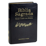 Bíblia Sagrada Harpa Cristã com Música - ARC - Capa Preta