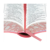 Bíblia Sagrada - Letra Grande - ARA - Capa Rosa Florida - Tamanho médio
