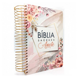 Bíblia Sagrada Anote Flores Aquarela - NVI - Letra Normal - Capa Dura - Espiral