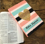 Bíblia Listrada Coração - ARC - Letra Normal - Semi-Luxo