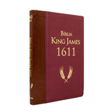 Bíblia King James 1611 Ultrafina Ampliada - Letra Normal - Capa Marrom e Vinho