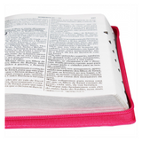 Bíblia Sagrada - Letra Gigante - ARA - Capa Couro Pink - com Fecho e Índice